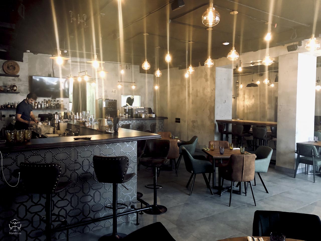 Дизайн-проект интерьера бара в ресторане, бар